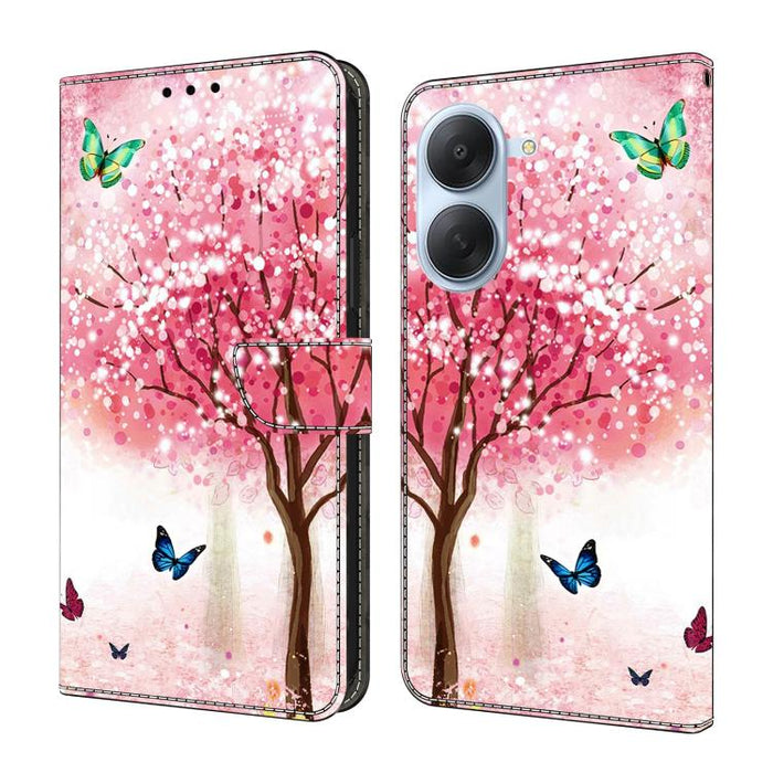 Funda para teléfono de cuero vegano pintado con efecto cristal, For Redmi Note 15 5G / 4G Global 164mm, For Redmi Note 15 Pro 5G Global 163.6mm, For Redmi 15C 5G / 4G EU 173mm, For Redmi 15C 5G / 4G Global 171mm, For Redmi Note 14 4G 164.84mm          ...
