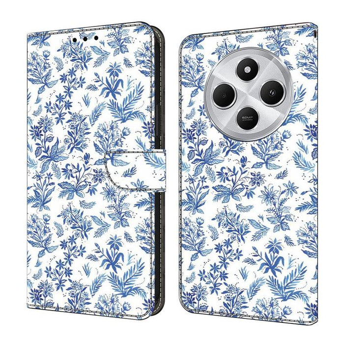 Funda para teléfono de cuero vegano pintado con efecto cristal, For Redmi Note 14 4G 164.84mm, For Redmi Note 14 Pro+ 5G / Poco X7, For Redmi 14C 4G / 5G, For Redmi Note 14 Pro 4G