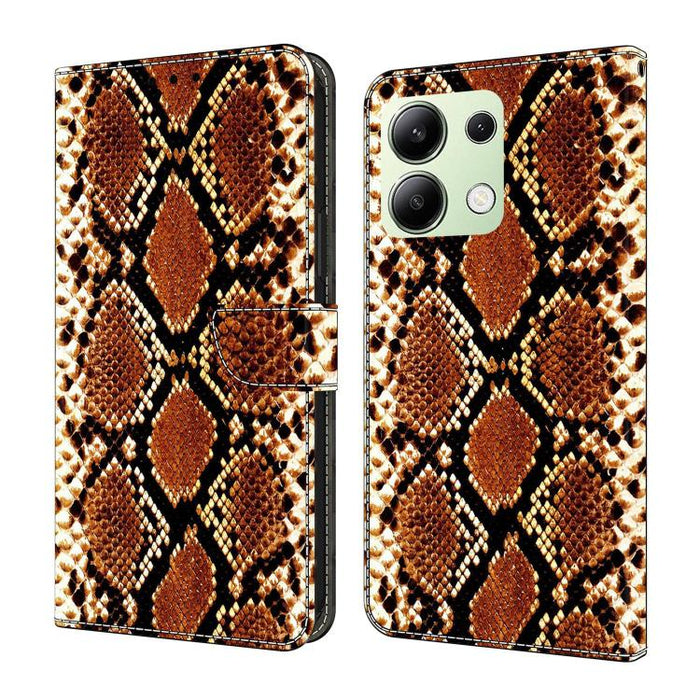Funda para teléfono de cuero vegano pintado con efecto cristal, For Redmi Note 14 4G 163.25mm, For Redmi Note 14 5G, For Redmi Note 14 Pro 5G, For Redmi Note 13 4G
