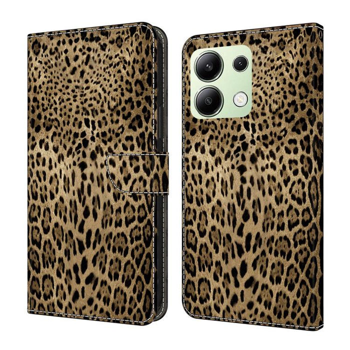 Funda para teléfono de cuero vegano pintado con efecto cristal, For Redmi Note 14 4G 163.25mm, For Redmi Note 14 5G, For Redmi Note 14 Pro 5G, For Redmi Note 13 4G