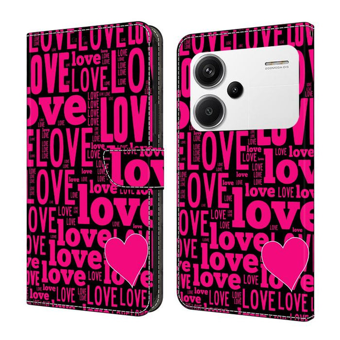 Funda para teléfono de cuero vegano pintado con efecto cristal, For Redmi K70E / Poco X6 Pro, For Redmi Note 13 Pro+