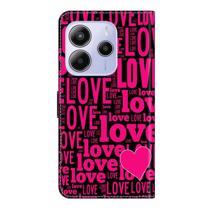 Funda para teléfono de cuero vegano pintado con efecto cristal, For Redmi Note 14 4G 164.84mm, For Redmi Note 14 Pro+ 5G / Poco X7, For Redmi 14C 4G / 5G, For Redmi Note 14 Pro 4G