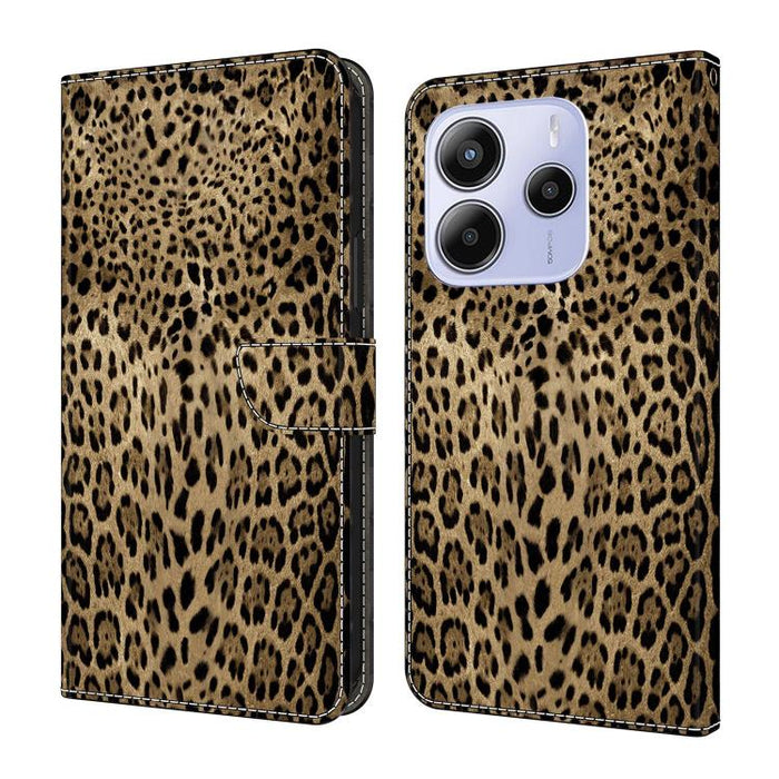 Funda para teléfono de cuero vegano pintado con efecto cristal, For Redmi Note 14 4G 163.25mm, For Redmi Note 14 5G, For Redmi Note 14 Pro 5G, For Redmi Note 13 4G