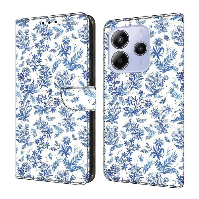 Funda para teléfono de cuero vegano pintado con efecto cristal, For Redmi Note 14 4G 163.25mm, For Redmi Note 14 5G, For Redmi Note 14 Pro 5G, For Redmi Note 13 4G