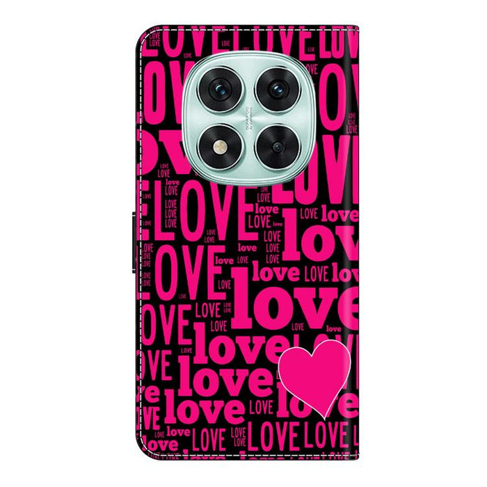 Funda para teléfono de cuero vegano pintado con efecto cristal, For Redmi Note 14 4G 163.25mm, For Redmi Note 14 5G, For Redmi Note 14 Pro 5G, For Redmi Note 13 4G