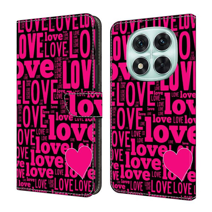 Funda para teléfono de cuero vegano pintado con efecto cristal, For Redmi Note 14 4G 164.84mm, For Redmi Note 14 Pro+ 5G / Poco X7, For Redmi 14C 4G / 5G, For Redmi Note 14 Pro 4G