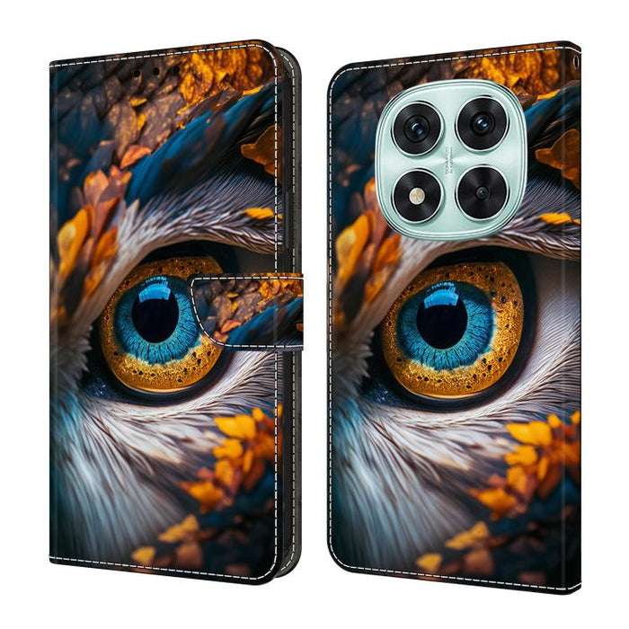 Funda para teléfono de cuero vegano pintado con efecto cristal, For Redmi Note 14 4G 164.84mm, For Redmi Note 14 Pro+ 5G / Poco X7, For Redmi 14C 4G / 5G, For Redmi Note 14 Pro 4G