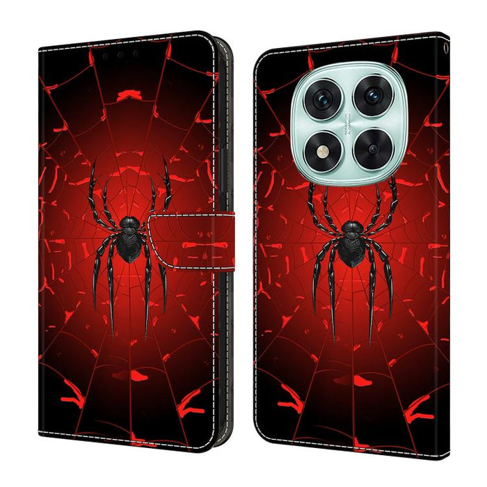 Funda para teléfono de cuero vegano pintado con efecto cristal, For Redmi Note 14 4G 164.84mm, For Redmi Note 14 Pro+ 5G / Poco X7, For Redmi 14C 4G / 5G, For Redmi Note 14 Pro 4G