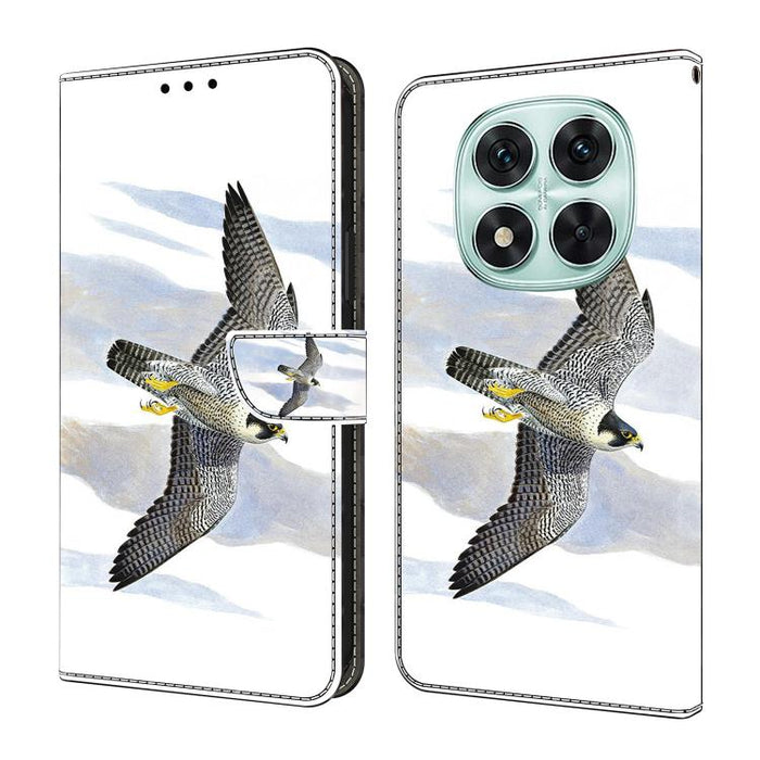 Funda para teléfono de cuero vegano pintado con efecto cristal, For Redmi Note 14 4G 164.84mm, For Redmi Note 14 Pro+ 5G / Poco X7, For Redmi 14C 4G / 5G, For Redmi Note 14 Pro 4G