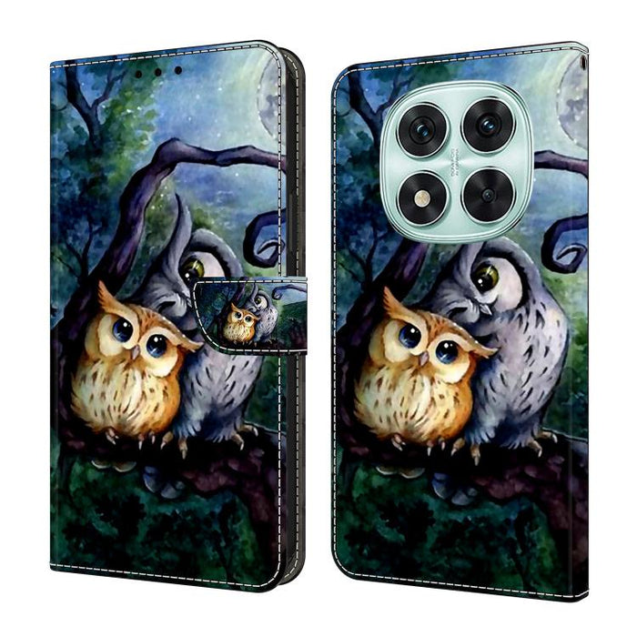 Funda para teléfono de cuero vegano pintado con efecto cristal, For Redmi Note 14 4G 163.25mm, For Redmi Note 14 5G, For Redmi Note 14 Pro 5G, For Redmi Note 13 4G