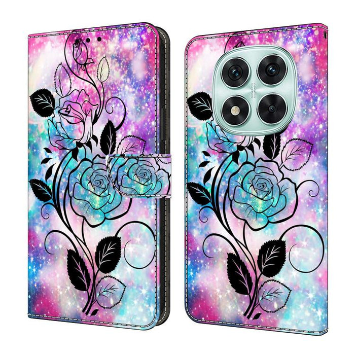 Funda para teléfono de cuero vegano pintado con efecto cristal, For Redmi Note 14 4G 163.25mm, For Redmi Note 14 5G, For Redmi Note 14 Pro 5G, For Redmi Note 13 4G