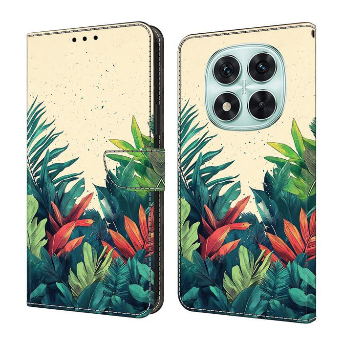 Funda para teléfono de cuero vegano pintado con efecto cristal, For Redmi Note 14 4G 163.25mm, For Redmi Note 14 5G, For Redmi Note 14 Pro 5G, For Redmi Note 13 4G