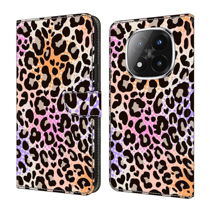 Funda para teléfono de cuero vegano pintado con efecto cristal, For Redmi Note 14 4G 164.84mm, For Redmi Note 14 Pro+ 5G / Poco X7, For Redmi 14C 4G / 5G, For Redmi Note 14 Pro 4G