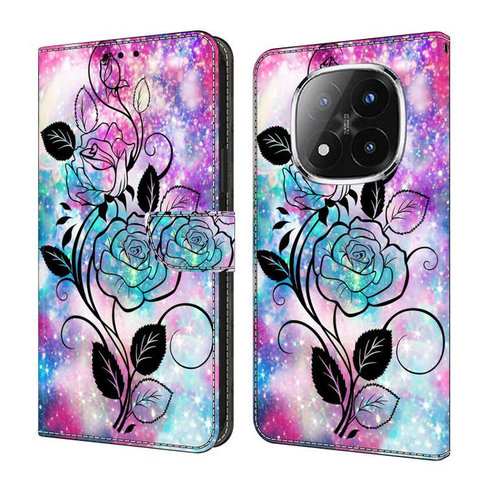 Funda para teléfono de cuero vegano pintado con efecto cristal, For Redmi Note 14 4G 164.84mm, For Redmi Note 14 Pro+ 5G / Poco X7, For Redmi 14C 4G / 5G, For Redmi Note 14 Pro 4G