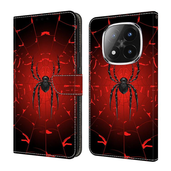 Funda para teléfono de cuero vegano pintado con efecto cristal, For Redmi Note 14 4G 164.84mm, For Redmi Note 14 Pro+ 5G / Poco X7, For Redmi 14C 4G / 5G, For Redmi Note 14 Pro 4G
