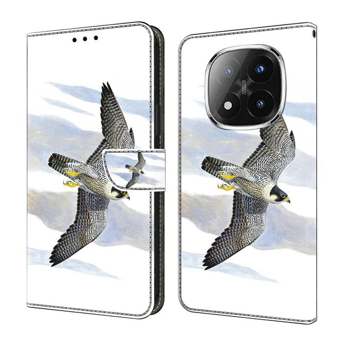Funda para teléfono de cuero vegano pintado con efecto cristal, For Redmi Note 14 4G 164.84mm, For Redmi Note 14 Pro+ 5G / Poco X7, For Redmi 14C 4G / 5G, For Redmi Note 14 Pro 4G