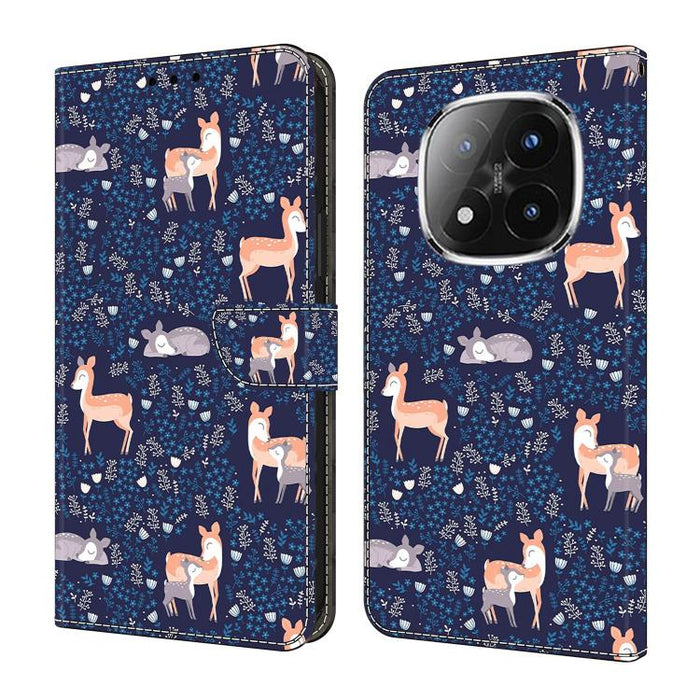 Funda para teléfono de cuero vegano pintado con efecto cristal, For Redmi Note 14 4G 164.84mm, For Redmi Note 14 Pro+ 5G / Poco X7, For Redmi 14C 4G / 5G, For Redmi Note 14 Pro 4G