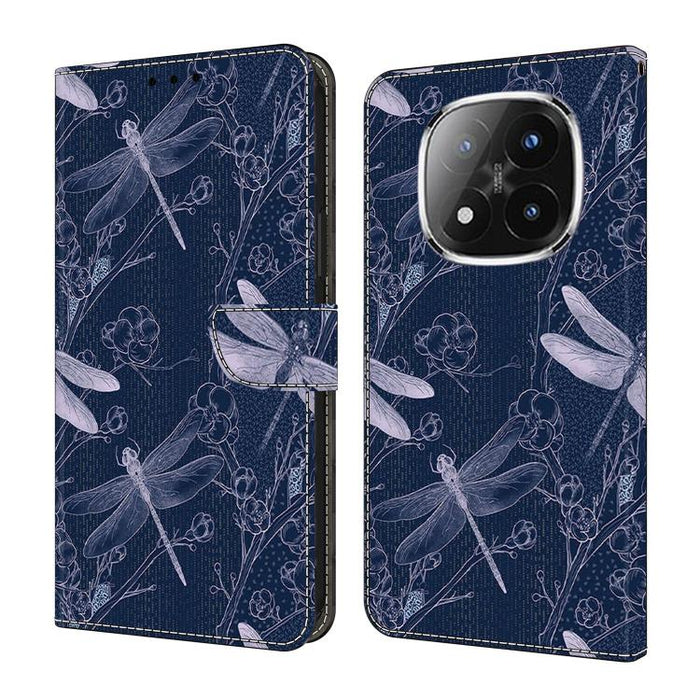 Funda para teléfono de cuero vegano pintado con efecto cristal, For Redmi Note 14 4G 164.84mm, For Redmi Note 14 Pro+ 5G / Poco X7, For Redmi 14C 4G / 5G, For Redmi Note 14 Pro 4G