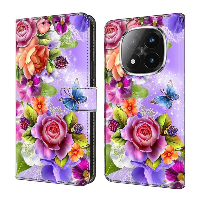 Funda para teléfono de cuero vegano pintado con efecto cristal, For Redmi Note 14 4G 164.84mm, For Redmi Note 14 Pro+ 5G / Poco X7, For Redmi 14C 4G / 5G, For Redmi Note 14 Pro 4G