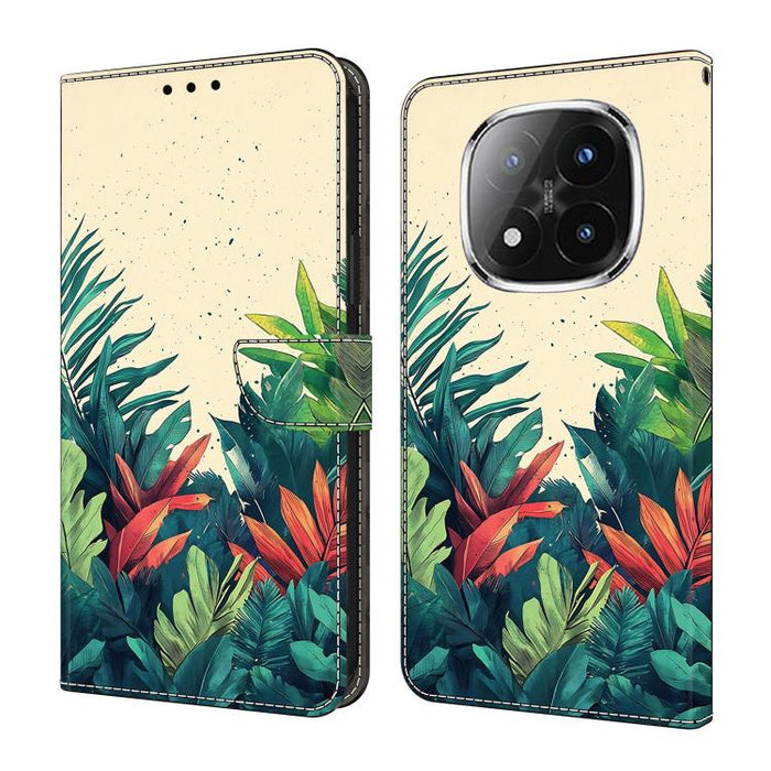 Funda para teléfono de cuero vegano pintado con efecto cristal, For Redmi Note 14 4G 164.84mm, For Redmi Note 14 Pro+ 5G / Poco X7, For Redmi 14C 4G / 5G, For Redmi Note 14 Pro 4G