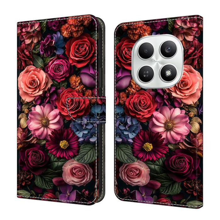 Funda para teléfono de cuero vegano pintado con efecto cristal, For Redmi Note 15 Pro+ Global 163.3mm, For Redmi Note 15 4G / 5G Global 164mm, For Redmi Note 15 Pro 4G Global 163.2mm, For Redmi Note 15 Pro 5G Global 163.6mm