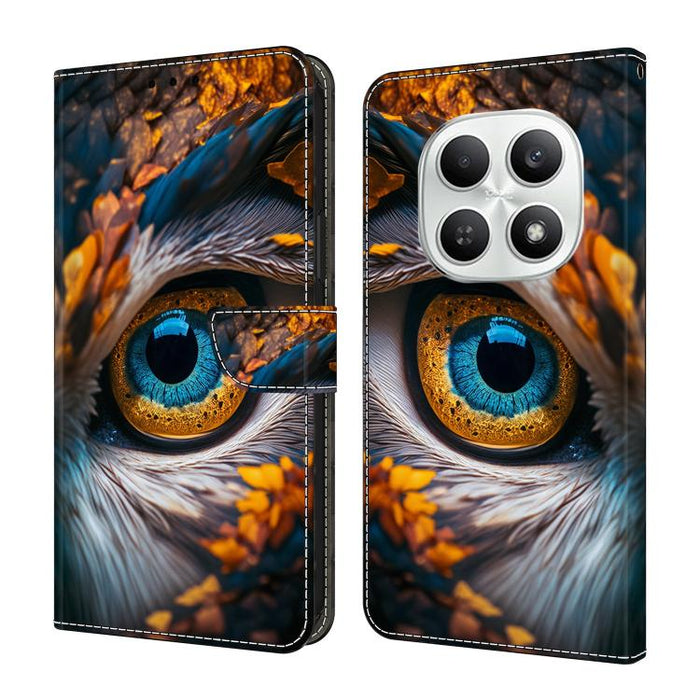 Funda para teléfono de cuero vegano pintado con efecto cristal, For Redmi Note 15 Pro+ Global 163.3mm, For Redmi Note 15 4G / 5G Global 164mm, For Redmi Note 15 Pro 4G Global 163.2mm, For Redmi Note 15 Pro 5G Global 163.6mm