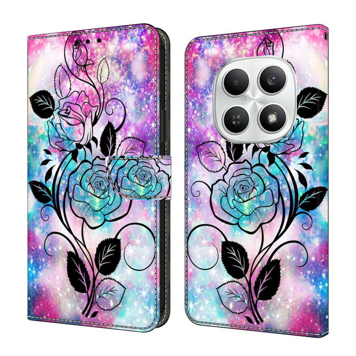 Funda para teléfono de cuero vegano pintado con efecto cristal, For Redmi Note 15 Pro+ Global 163.3mm, For Redmi Note 15 4G / 5G Global 164mm, For Redmi Note 15 Pro 4G Global 163.2mm, For Redmi Note 15 Pro 5G Global 163.6mm
