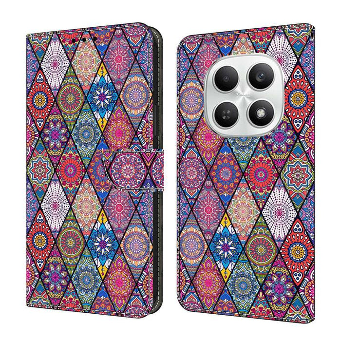 Funda para teléfono de cuero vegano pintado con efecto cristal, For Redmi Note 15 Pro+ Global 163.3mm, For Redmi Note 15 4G / 5G Global 164mm, For Redmi Note 15 Pro 4G Global 163.2mm, For Redmi Note 15 Pro 5G Global 163.6mm