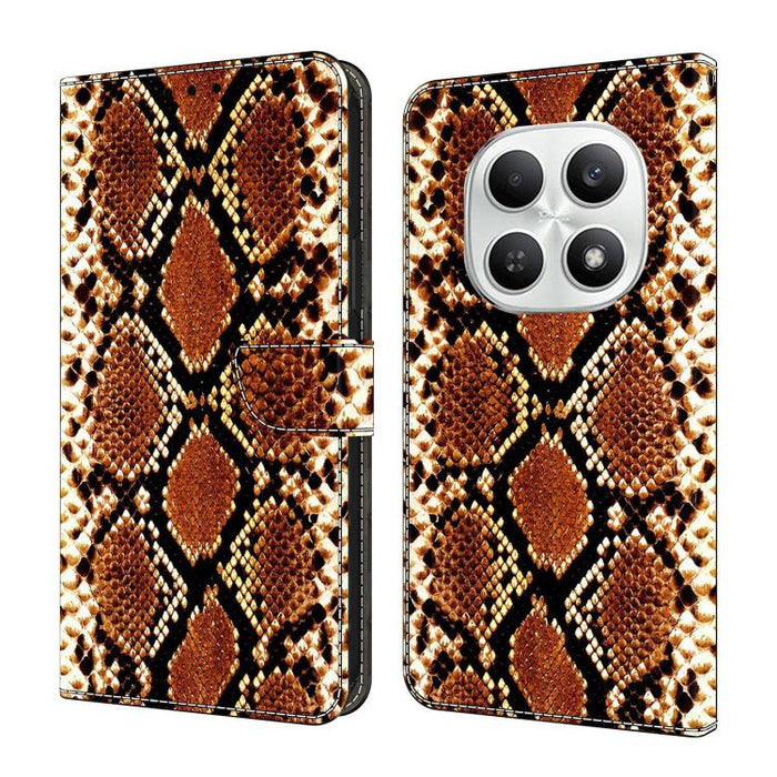 Funda para teléfono de cuero vegano pintado con efecto cristal, For Redmi Note 15 Pro+ Global 163.3mm, For Redmi Note 15 4G / 5G Global 164mm, For Redmi Note 15 Pro 4G Global 163.2mm, For Redmi Note 15 Pro 5G Global 163.6mm