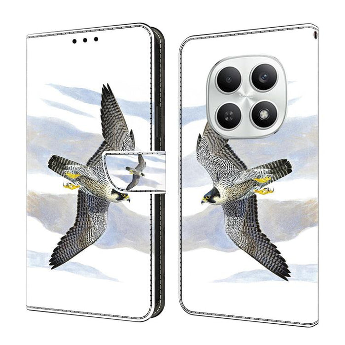 Funda para teléfono de cuero vegano pintado con efecto cristal, For Redmi Note 15 Pro+ Global 163.3mm, For Redmi Note 15 4G / 5G Global 164mm, For Redmi Note 15 Pro 4G Global 163.2mm, For Redmi Note 15 Pro 5G Global 163.6mm