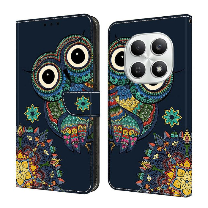 Funda para teléfono de cuero vegano pintado con efecto cristal, For Redmi Note 15 Pro+ Global 163.3mm, For Redmi Note 15 4G / 5G Global 164mm, For Redmi Note 15 Pro 4G Global 163.2mm, For Redmi Note 15 Pro 5G Global 163.6mm