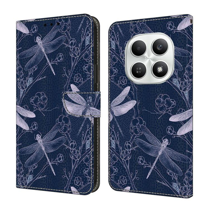 Funda para teléfono de cuero vegano pintado con efecto cristal, For Redmi Note 15 Pro+ Global 163.3mm, For Redmi Note 15 4G / 5G Global 164mm, For Redmi Note 15 Pro 4G Global 163.2mm, For Redmi Note 15 Pro 5G Global 163.6mm