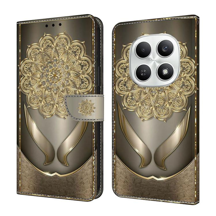 Funda para teléfono de cuero vegano pintado con efecto cristal, For Redmi Note 15 Pro+ Global 163.3mm, For Redmi Note 15 4G / 5G Global 164mm, For Redmi Note 15 Pro 4G Global 163.2mm, For Redmi Note 15 Pro 5G Global 163.6mm