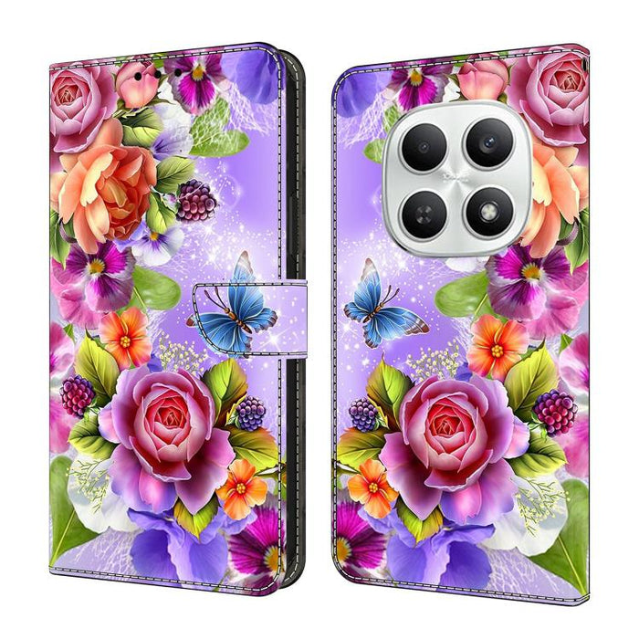 Funda para teléfono de cuero vegano pintado con efecto cristal, For Redmi Note 15 Pro+ Global 163.3mm, For Redmi Note 15 4G / 5G Global 164mm, For Redmi Note 15 Pro 4G Global 163.2mm, For Redmi Note 15 Pro 5G Global 163.6mm