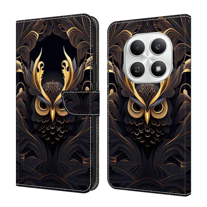 Funda para teléfono de cuero vegano pintado con efecto cristal, For Redmi Note 15 Pro+ Global 163.3mm, For Redmi Note 15 4G / 5G Global 164mm, For Redmi Note 15 Pro 4G Global 163.2mm, For Redmi Note 15 Pro 5G Global 163.6mm