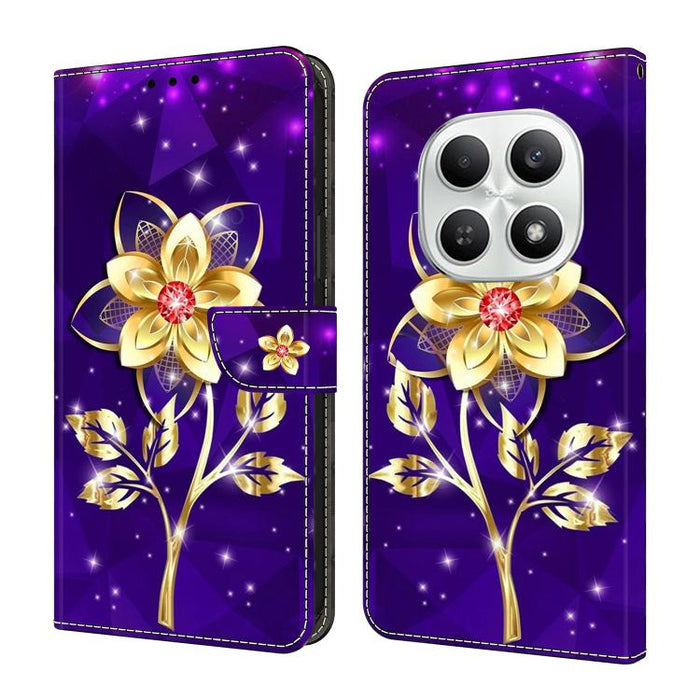 Funda para teléfono de cuero vegano pintado con efecto cristal, For Redmi Note 15 Pro+ Global 163.3mm, For Redmi Note 15 4G / 5G Global 164mm, For Redmi Note 15 Pro 4G Global 163.2mm, For Redmi Note 15 Pro 5G Global 163.6mm