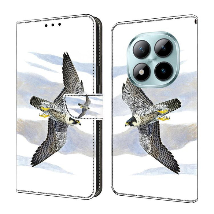 Funda para teléfono de cuero vegano pintado con efecto cristal, For Redmi Note 15 Pro+ Global 163.3mm, For Redmi Note 15 4G / 5G Global 164mm, For Redmi Note 15 Pro 4G Global 163.2mm, For Redmi Note 15 Pro 5G Global 163.6mm