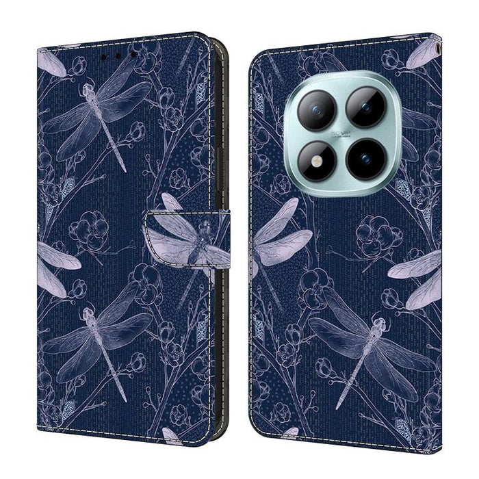 Funda para teléfono de cuero vegano pintado con efecto cristal, For Redmi Note 15 Pro+ Global 163.3mm, For Redmi Note 15 4G / 5G Global 164mm, For Redmi Note 15 Pro 4G Global 163.2mm, For Redmi Note 15 Pro 5G Global 163.6mm