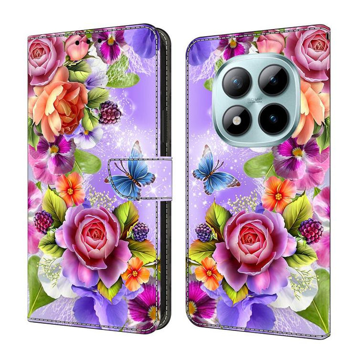 Funda para teléfono de cuero vegano pintado con efecto cristal, For Redmi Note 15 Pro+ Global 163.3mm, For Redmi Note 15 4G / 5G Global 164mm, For Redmi Note 15 Pro 4G Global 163.2mm, For Redmi Note 15 Pro 5G Global 163.6mm