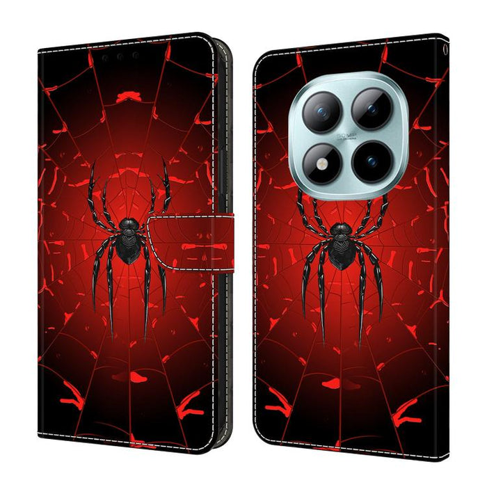 Funda para teléfono de cuero vegano pintado con efecto cristal, For Redmi Note 15 Pro+ Global 163.3mm, For Redmi Note 15 4G / 5G Global 164mm, For Redmi Note 15 Pro 4G Global 163.2mm, For Redmi Note 15 Pro 5G Global 163.6mm