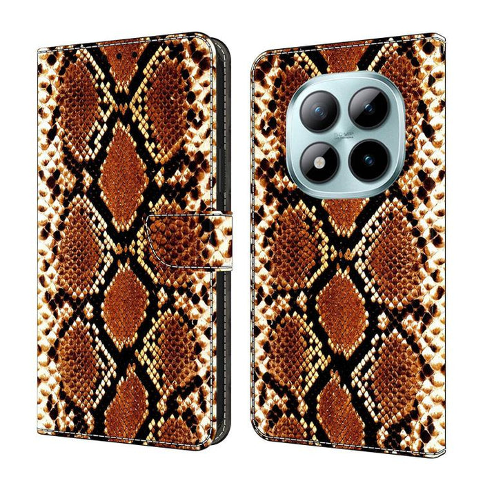 Funda para teléfono de cuero vegano pintado con efecto cristal, For Redmi Note 15 Pro+ Global 163.3mm, For Redmi Note 15 4G / 5G Global 164mm, For Redmi Note 15 Pro 4G Global 163.2mm, For Redmi Note 15 Pro 5G Global 163.6mm