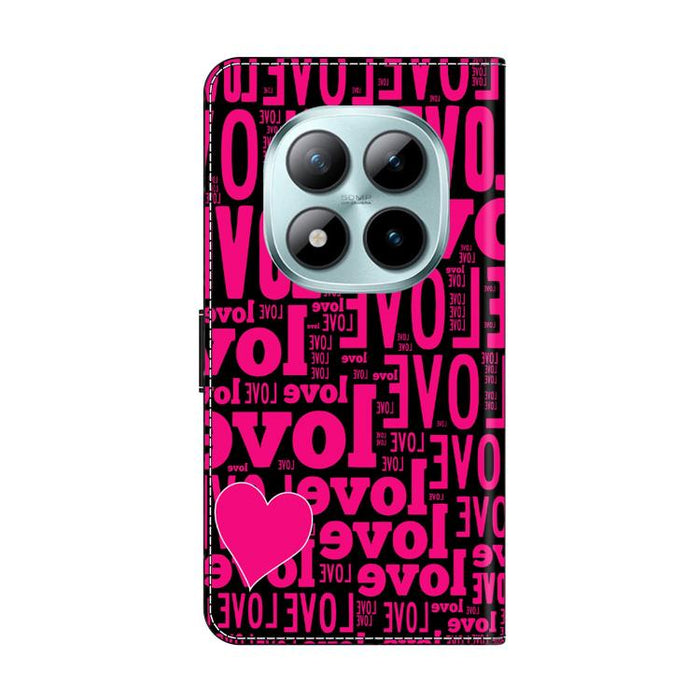 Funda para teléfono de cuero vegano pintado con efecto cristal, For Redmi Note 15 Pro+ Global 163.3mm, For Redmi Note 15 4G / 5G Global 164mm, For Redmi Note 15 Pro 4G Global 163.2mm, For Redmi Note 15 Pro 5G Global 163.6mm