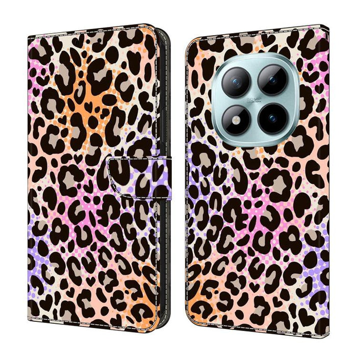 Funda para teléfono de cuero vegano pintado con efecto cristal, For Redmi Note 15 Pro+ Global 163.3mm, For Redmi Note 15 4G / 5G Global 164mm, For Redmi Note 15 Pro 4G Global 163.2mm, For Redmi Note 15 Pro 5G Global 163.6mm