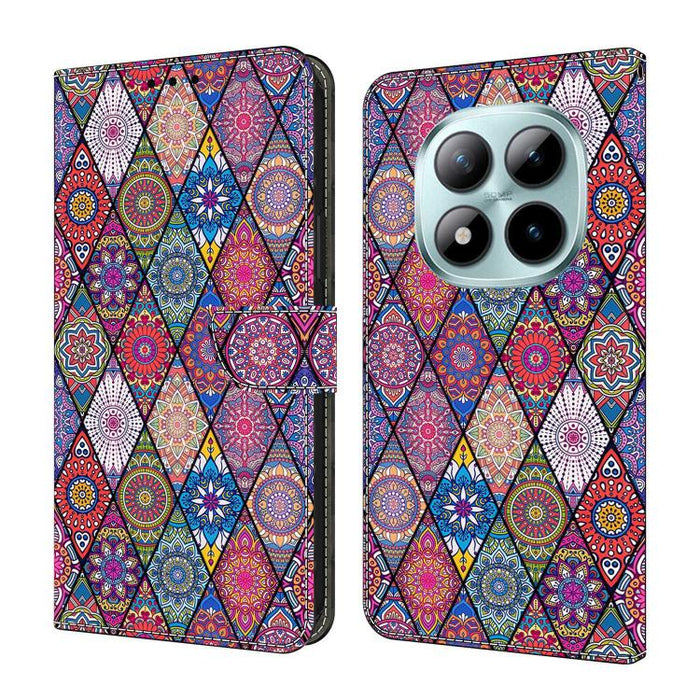 Funda para teléfono de cuero vegano pintado con efecto cristal, For Redmi Note 15 Pro+ Global 163.3mm, For Redmi Note 15 4G / 5G Global 164mm, For Redmi Note 15 Pro 4G Global 163.2mm, For Redmi Note 15 Pro 5G Global 163.6mm