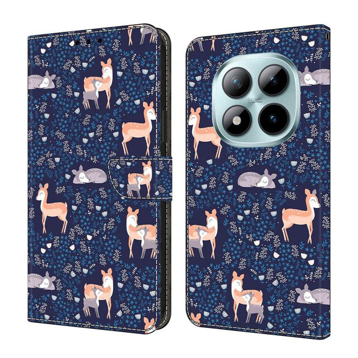 Funda para teléfono de cuero vegano pintado con efecto cristal, For Redmi Note 15 Pro+ Global 163.3mm, For Redmi Note 15 4G / 5G Global 164mm, For Redmi Note 15 Pro 4G Global 163.2mm, For Redmi Note 15 Pro 5G Global 163.6mm