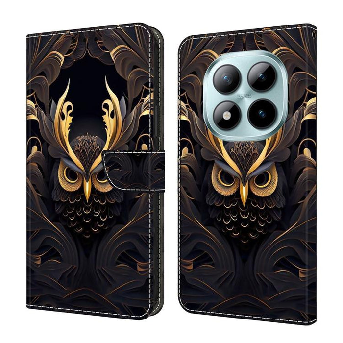 Funda para teléfono de cuero vegano pintado con efecto cristal, For Redmi Note 15 Pro+ Global 163.3mm, For Redmi Note 15 4G / 5G Global 164mm, For Redmi Note 15 Pro 4G Global 163.2mm, For Redmi Note 15 Pro 5G Global 163.6mm