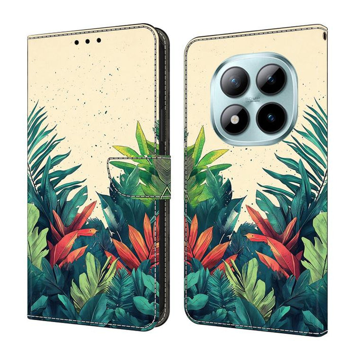 Funda para teléfono de cuero vegano pintado con efecto cristal, For Redmi Note 15 Pro+ Global 163.3mm, For Redmi Note 15 4G / 5G Global 164mm, For Redmi Note 15 Pro 4G Global 163.2mm, For Redmi Note 15 Pro 5G Global 163.6mm