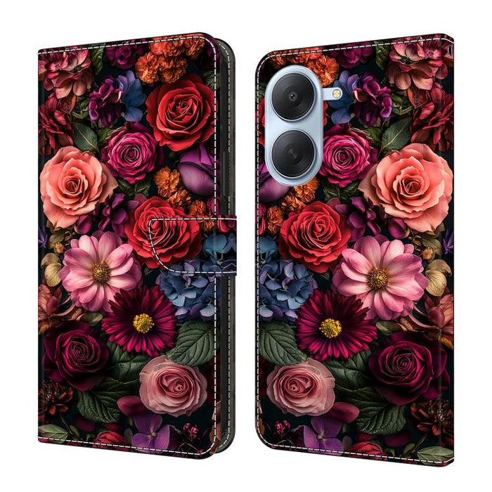 Funda para teléfono de cuero vegano pintado con efecto cristal, For Redmi Note 15 Pro+ Global 163.3mm, For Redmi Note 15 4G / 5G Global 164mm, For Redmi Note 15 Pro 4G Global 163.2mm, For Redmi Note 15 Pro 5G Global 163.6mm