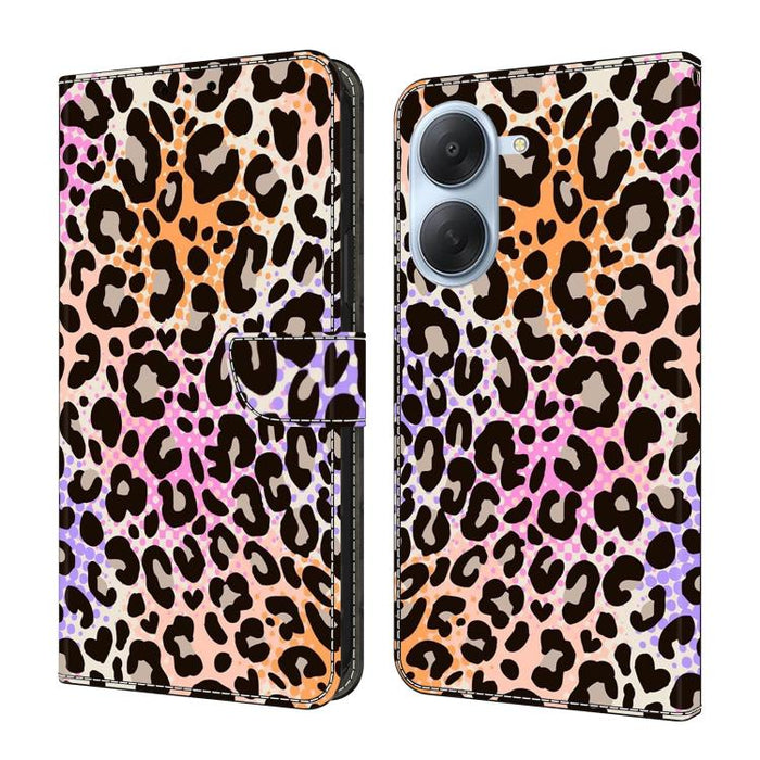 Funda para teléfono de cuero vegano pintado con efecto cristal, For Redmi Note 15 Pro+ Global 163.3mm, For Redmi Note 15 4G / 5G Global 164mm, For Redmi Note 15 Pro 4G Global 163.2mm, For Redmi Note 15 Pro 5G Global 163.6mm