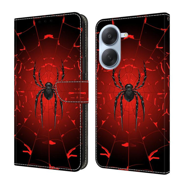 Funda para teléfono de cuero vegano pintado con efecto cristal, For Redmi Note 15 Pro+ Global 163.3mm, For Redmi Note 15 4G / 5G Global 164mm, For Redmi Note 15 Pro 4G Global 163.2mm, For Redmi Note 15 Pro 5G Global 163.6mm